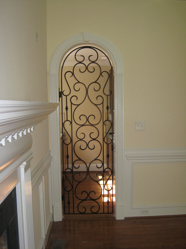 glass accents ironwork interior wrought iron gate