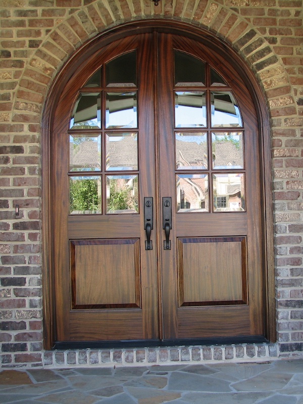 custom-mahgoany-wood-round-double-door-beveled-glass