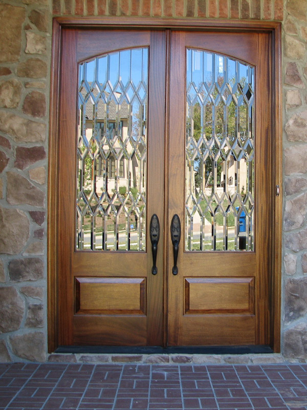 beveled glass entry door