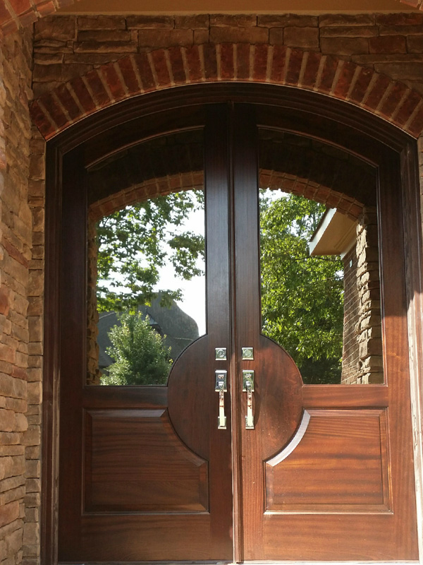 modern mahogany entry doors
