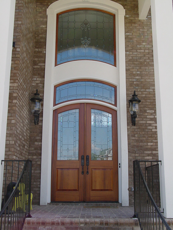 two story entry beveled leaded
