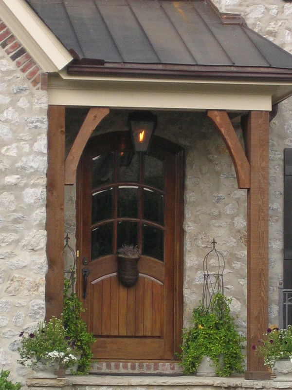 single arch entry door